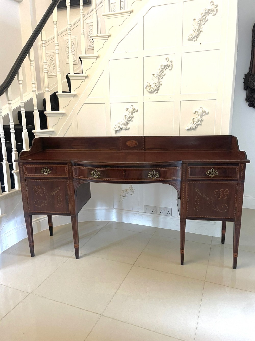Magnificent Quality Large Antique George III Inlaid Mahogany Sideboard 