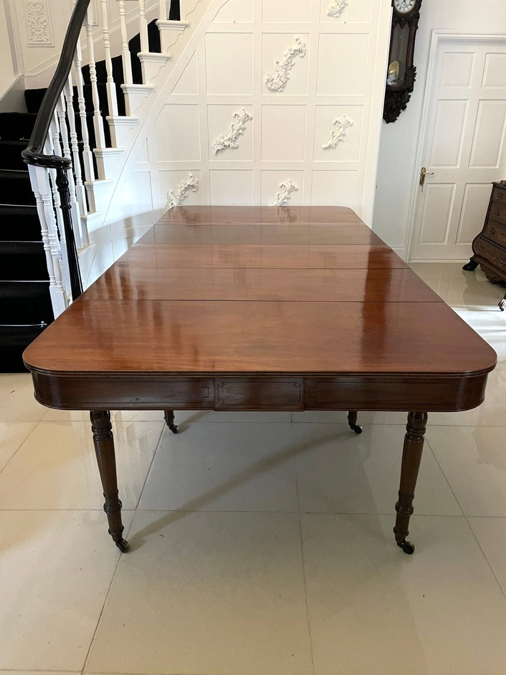 Rare Metamorphic Antique George III Quality Mahogany Extending Dining Table H 75.5 x W 134 .5 x D 283cm 