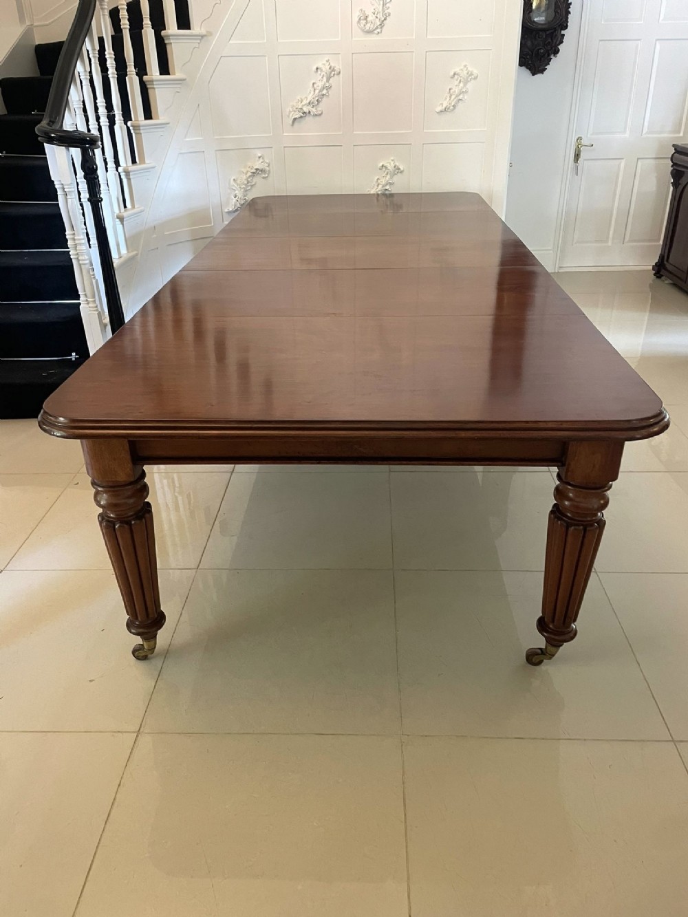 Antique Victorian Quality Mahogany 14 Seater Extending Dining Table 74.5 x 130 x 302 cm