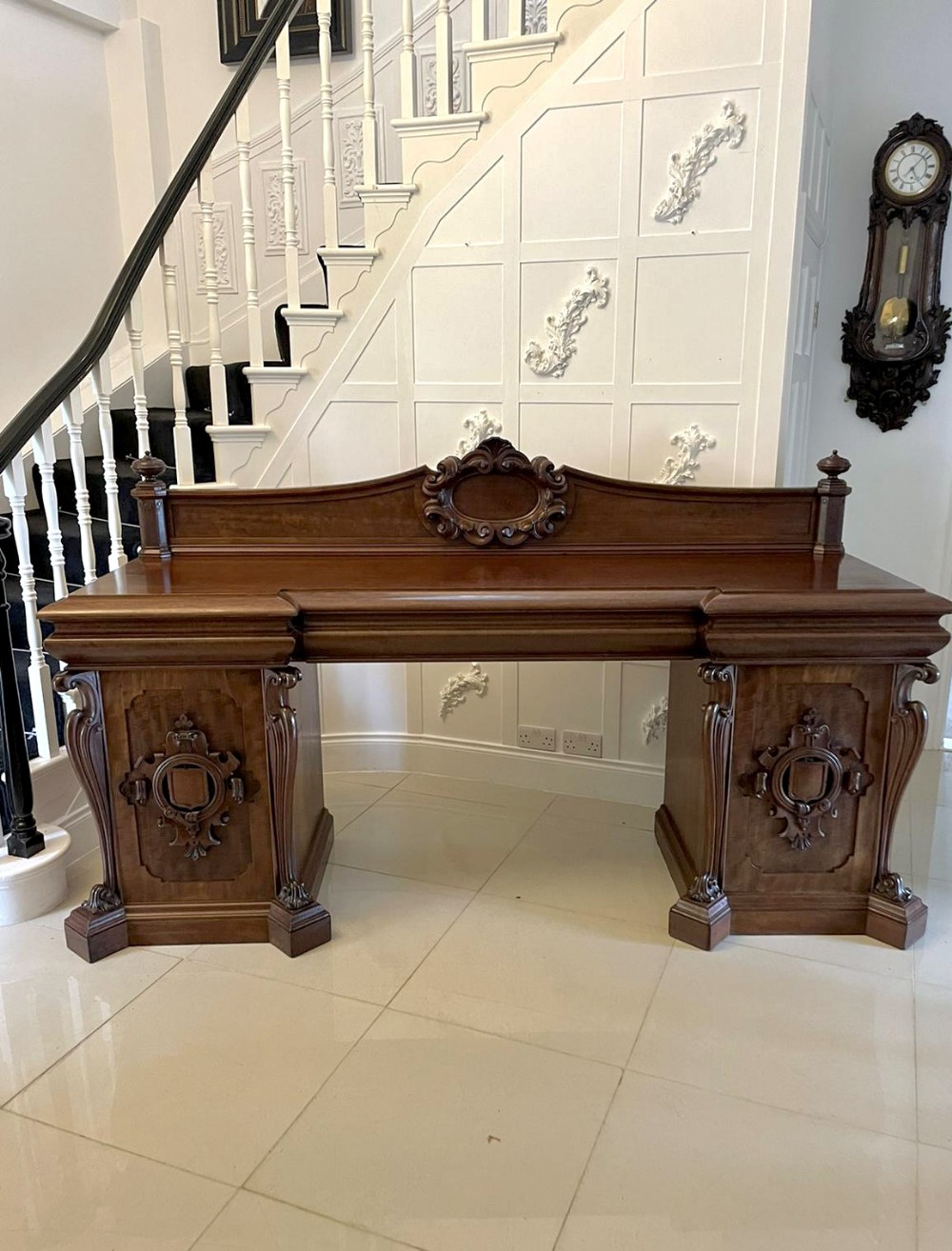 Large Magnificent Antique William IV Carved Mahogany Sideboard 