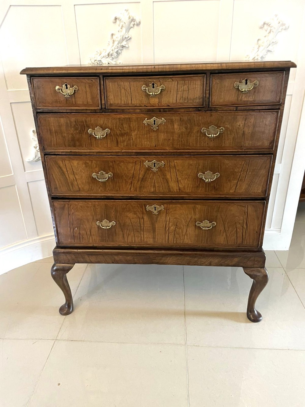 18th Century Antique Quality Walnut Chest on Stand 