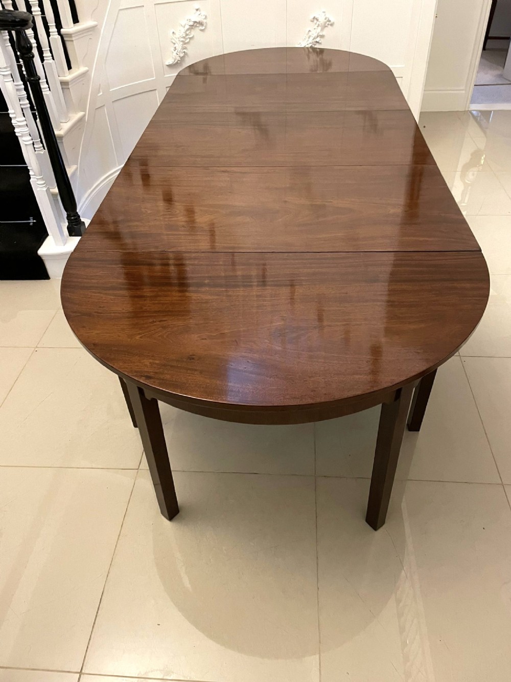 Outstanding Quality Large Antique George III Figured Mahogany Metamorphic Dining Table 72 x 289 x 114cm