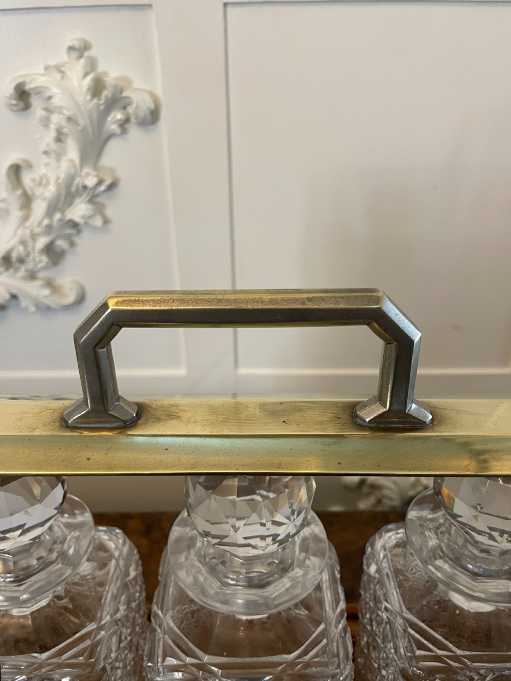 Antique Victorian Quality Oak Tantalus by Mappin & Webb View X
