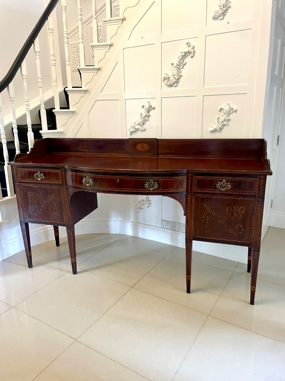 Magnificent Quality Large Antique George III Inlaid Mahogany Sideboard 