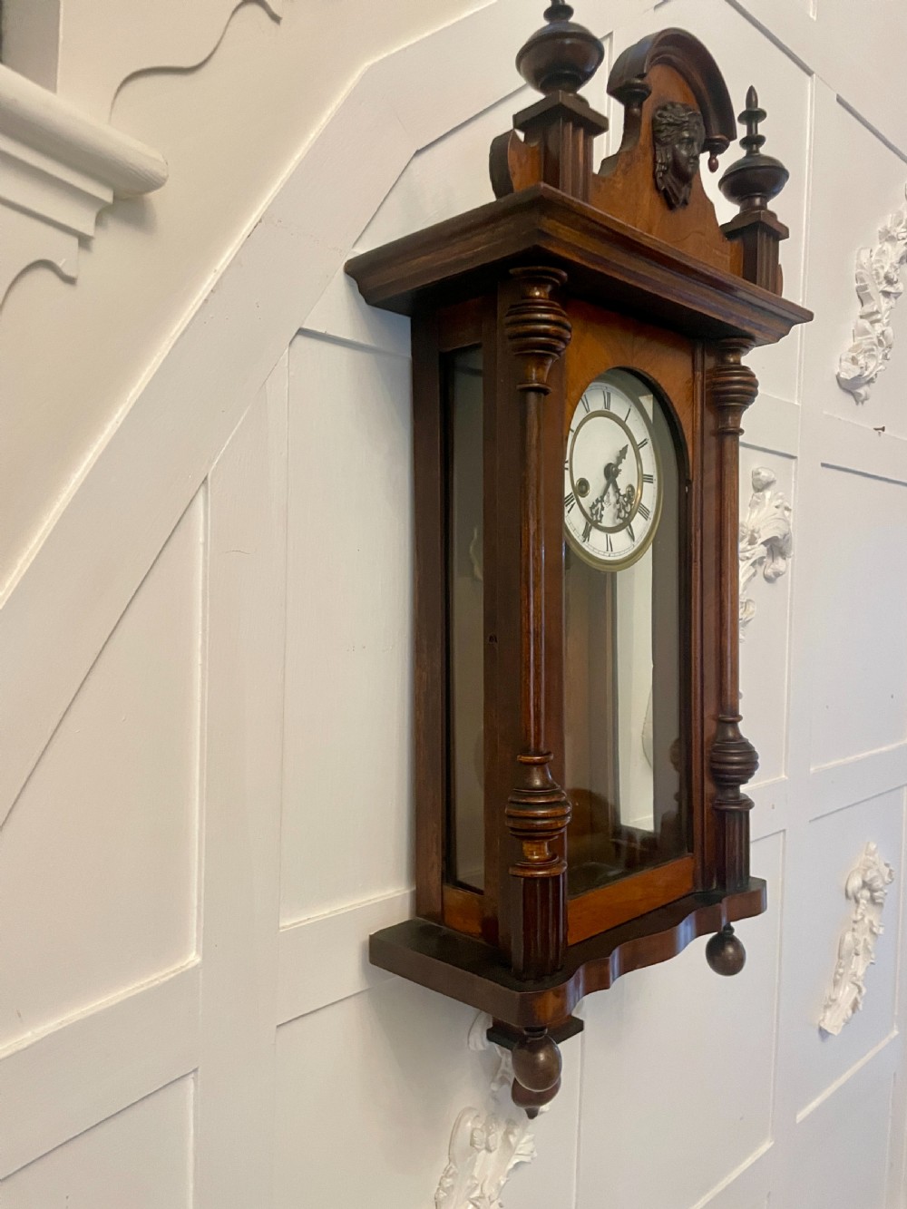 Superb Quality Antique Victorian Vienna Wall Clock by Gustav Becker View XI