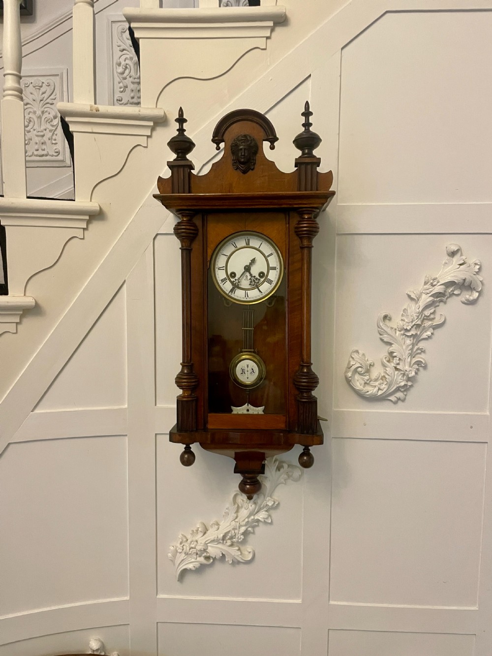 Superb Quality Antique Victorian Vienna Wall Clock by Gustav Becker View XIII