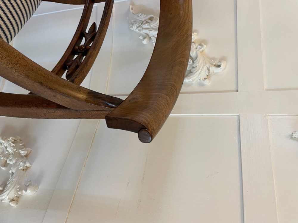 Set of 8 Antique Regency Quality Mahogany Dining Chairs  View VII