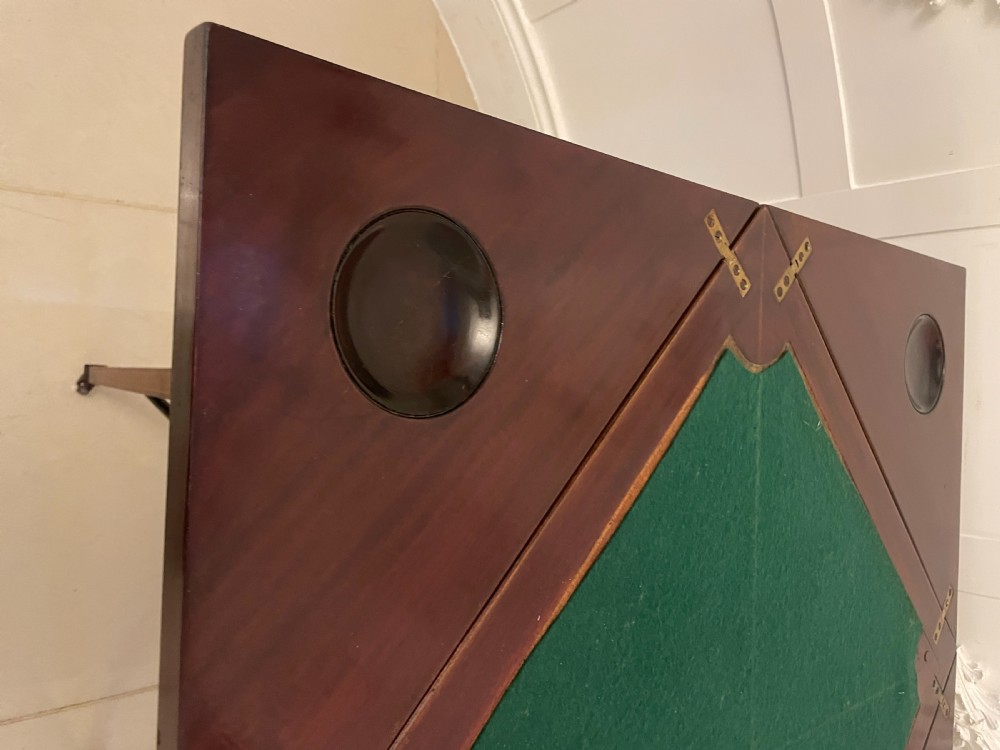 Antique Edwardian Quality Mahogany Marquetry Inlaid Envelope Card/Side Table  View IV