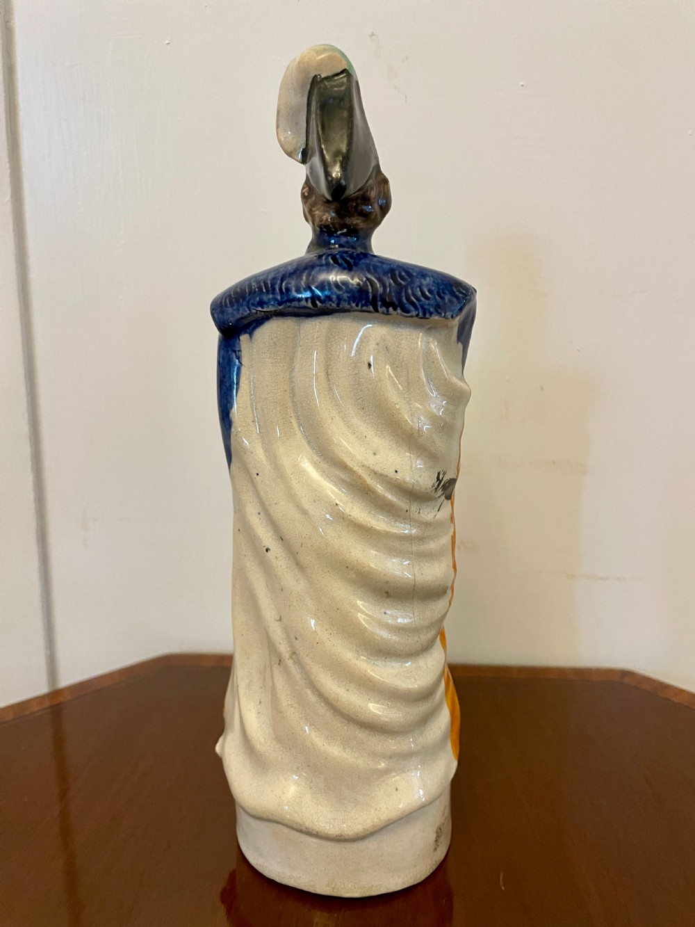 Antique Victorian Staffordshire Flatback Figure in Military Dress  View VII