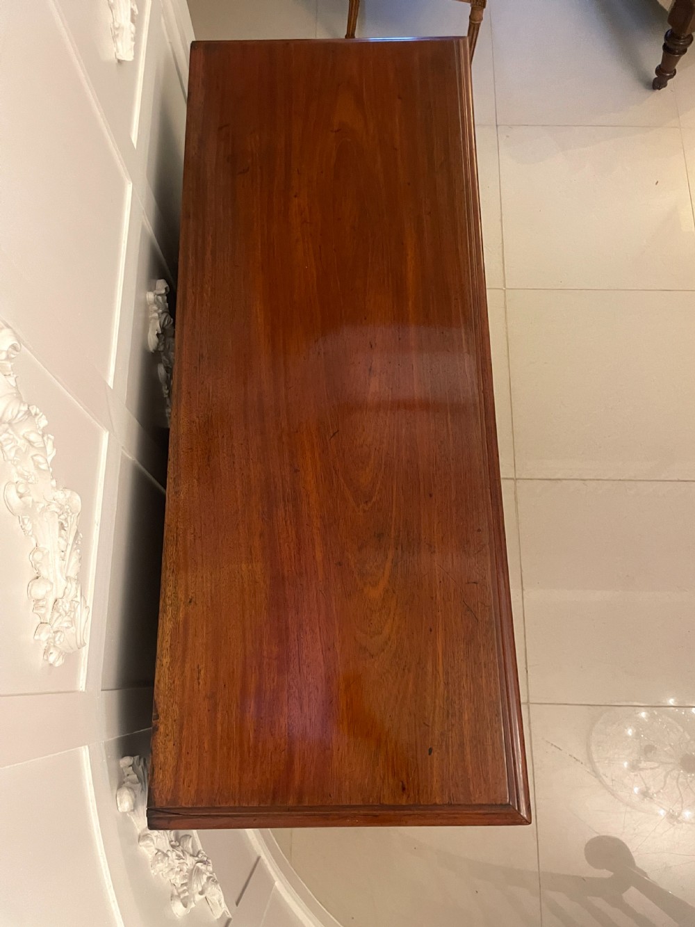Antique Victorian Quality Figured Mahogany Sideboard  View IX