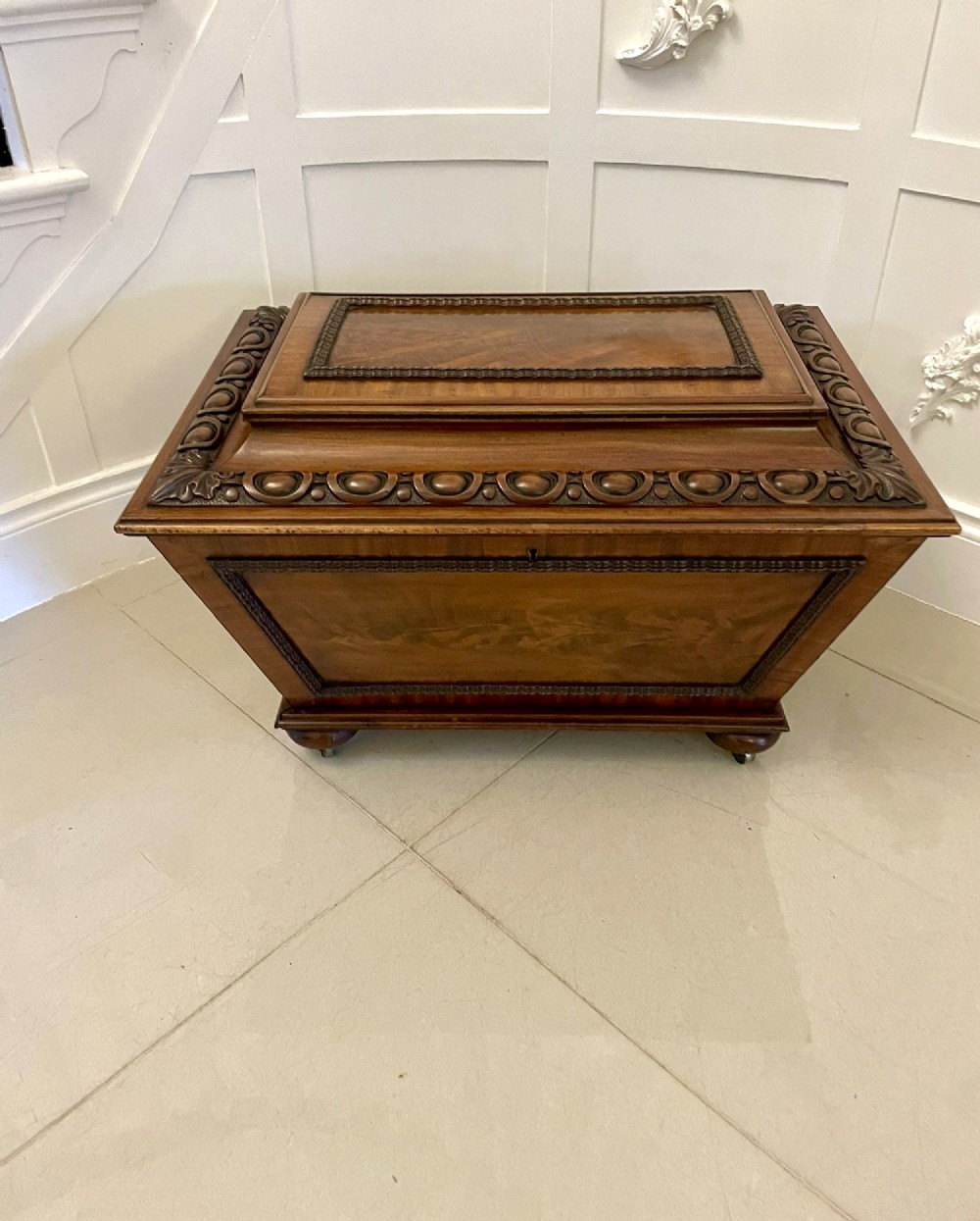 Fine Antique William IV Carved Mahogany Wine Cooler