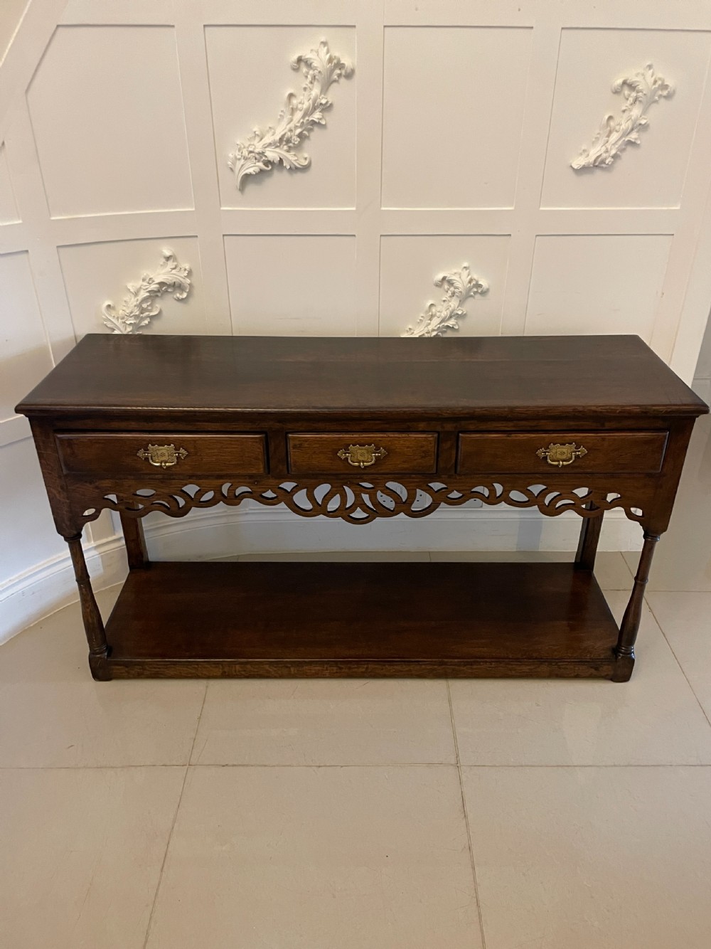 Antique Victorian Quality Oak Dresser Base