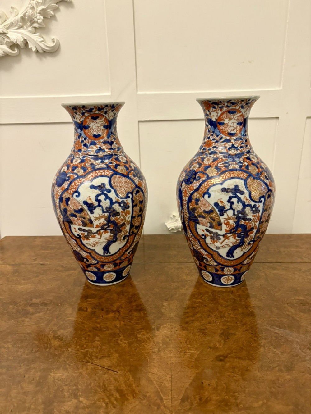 Superb Quality Pair of Antique 19th Century Japanese Imari Vases