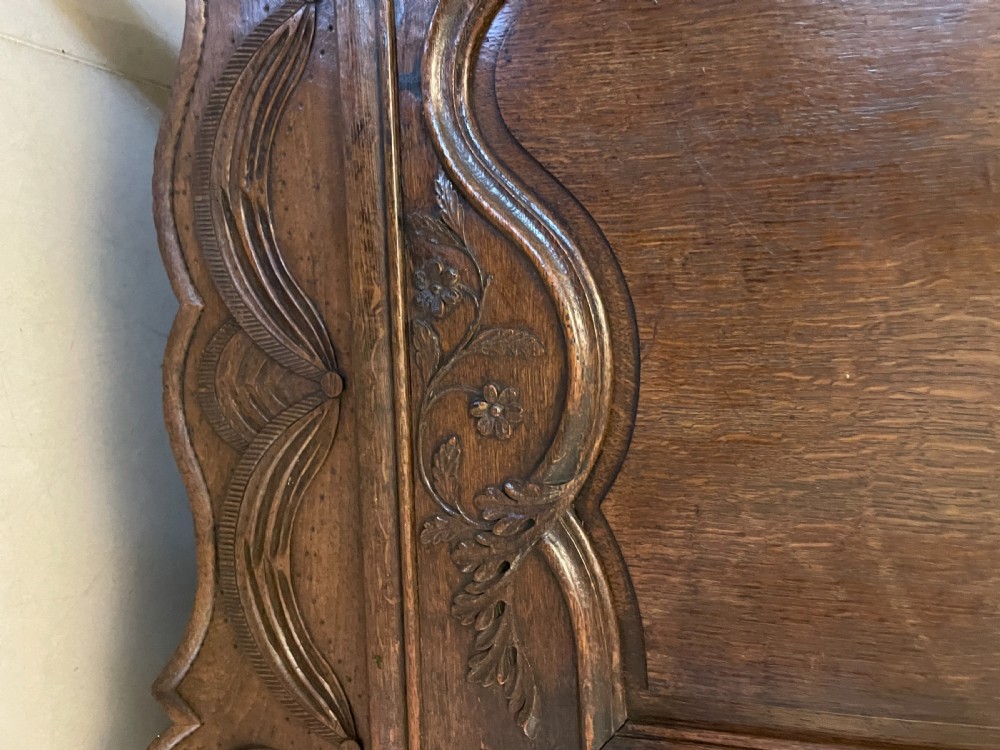 Outstanding Quality Antique 18th Century Carved Oak Armoire/Wardrobe  View VII