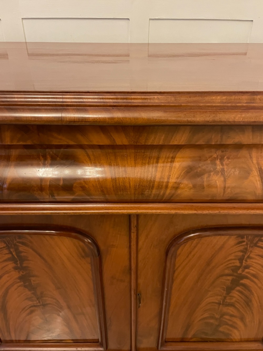 Antique Victorian Quality Figured Mahogany Sideboard View XIII