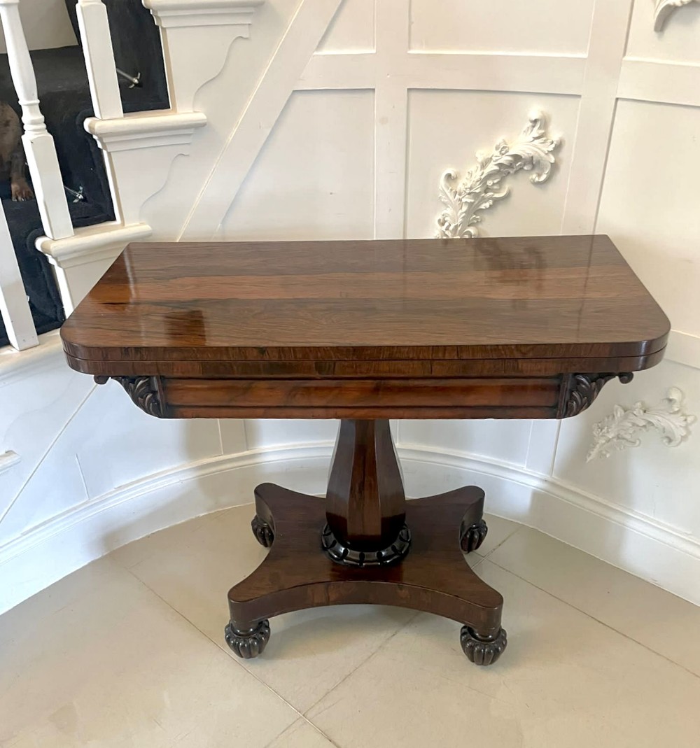 Antique Regency Quality Rosewood Tea/Console Table 