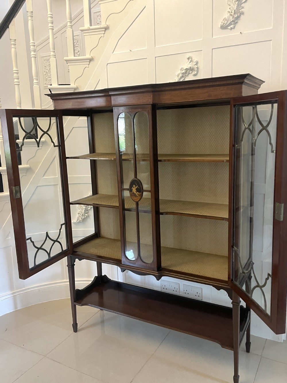 Antique Edwardian Superb Quality Inlaid Mahogany Display Cabinet View II