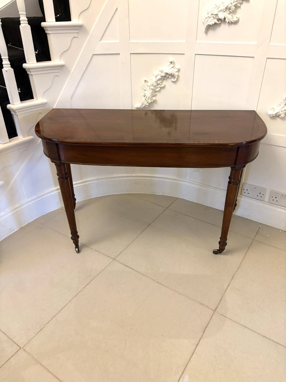 Antique George lII Figured Mahogany Console Table