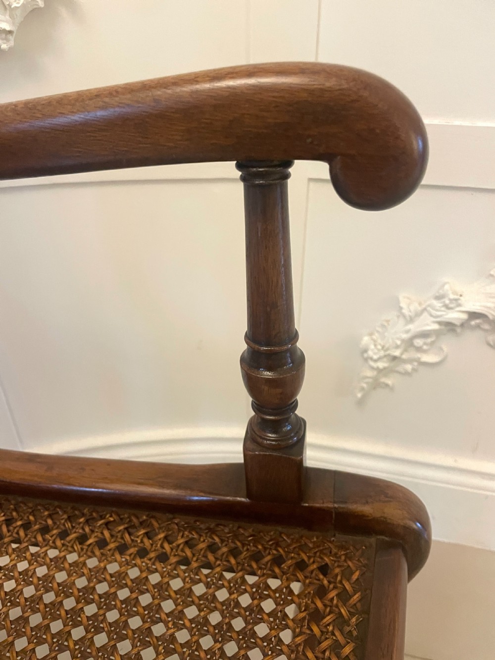 Set of 10 Antique Edwardian Quality Mahogany and Cane Dining Chairs  View III