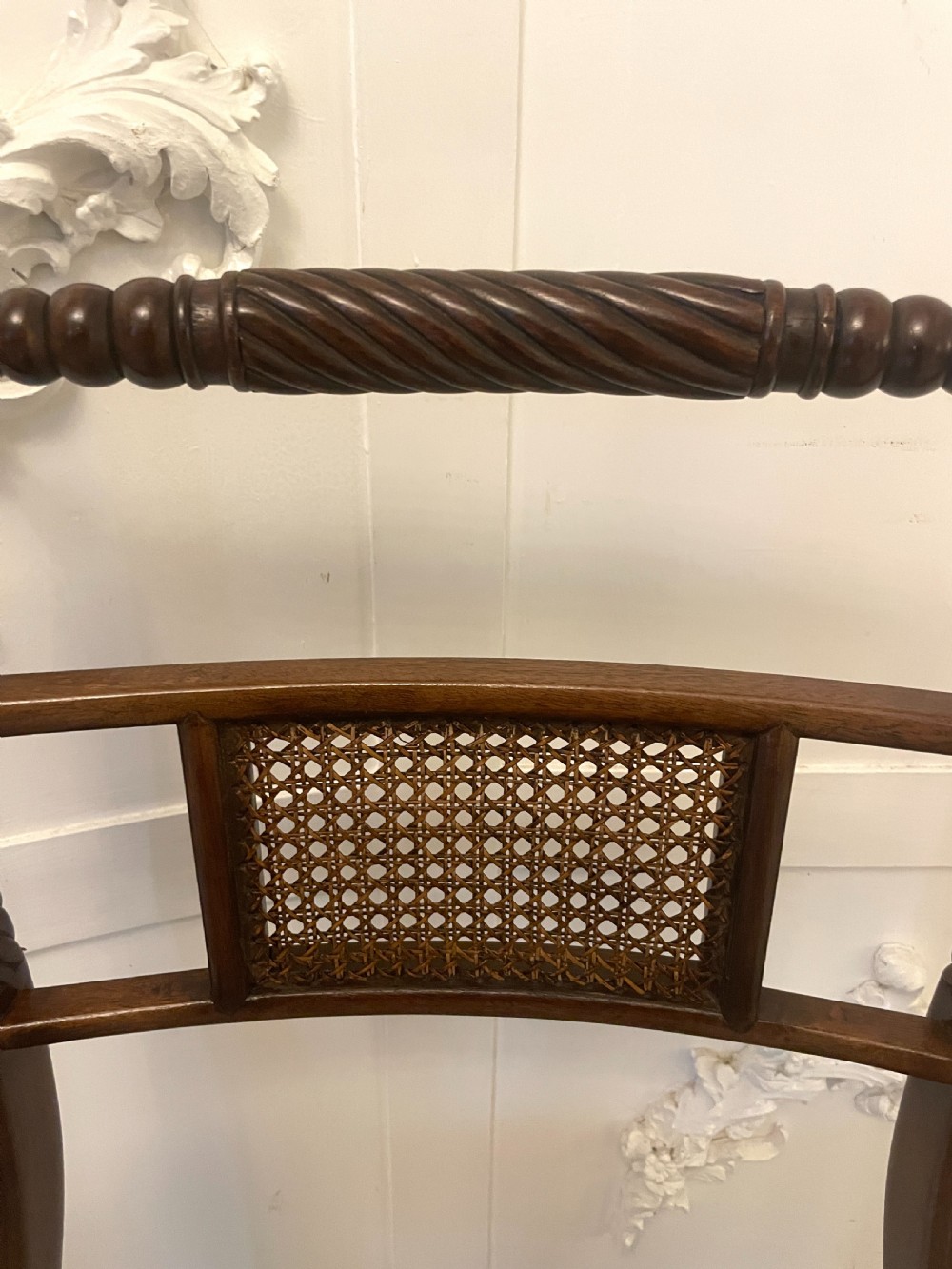Set of 10 Antique Edwardian Quality Mahogany and Cane Dining Chairs  View XIV
