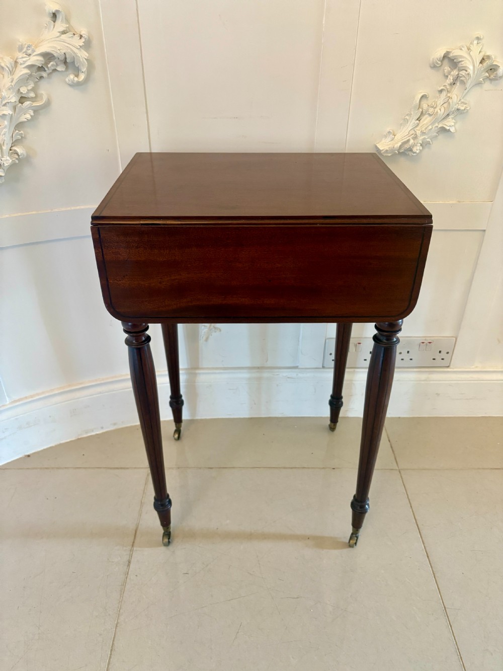 Fine Quality 19th Century Regency Antique Free Standing Lamp/Side Table View VII