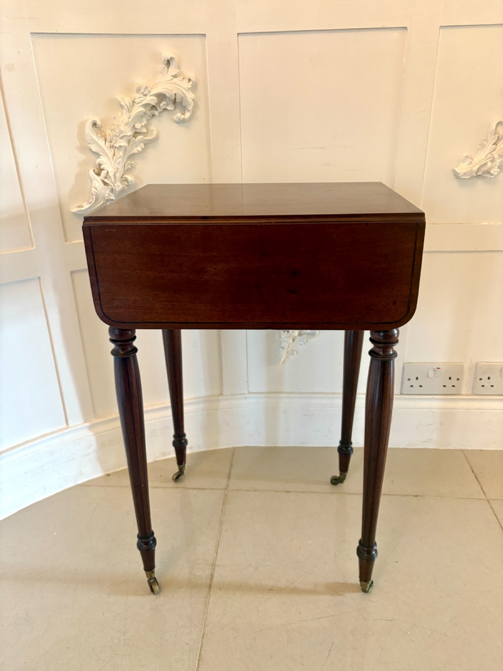 Fine Quality 19th Century Regency Antique Free Standing Lamp/Side Table View VIII