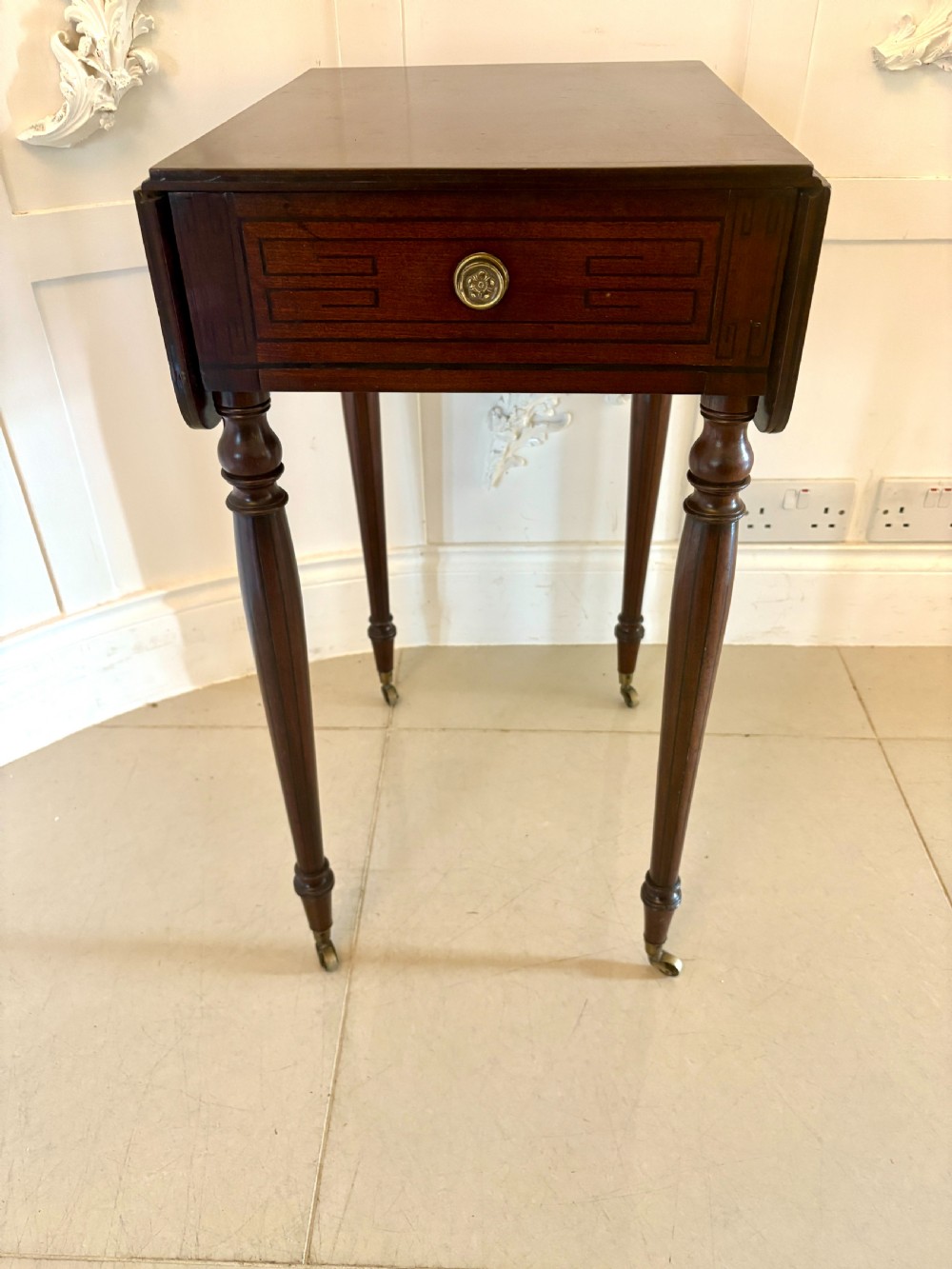 Fine Quality 19th Century Regency Antique Free Standing Lamp/Side Table View XIII
