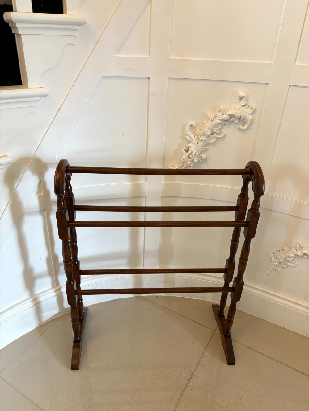 Antique Victorian Quality Mahogany Towel Rail