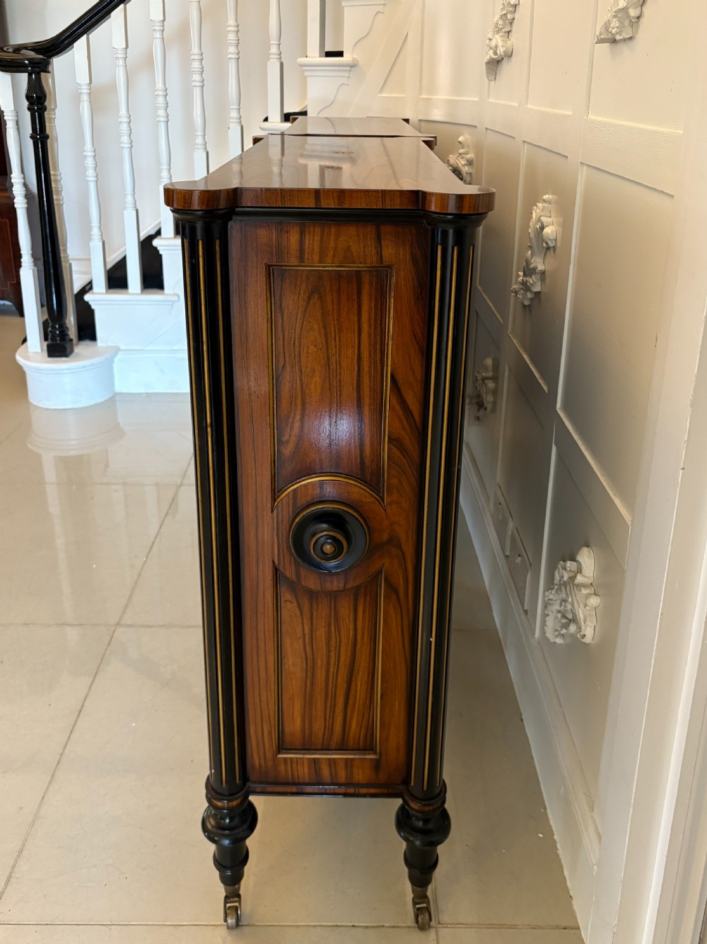 Superior Quality Pair of Antique Edwardian Rosewood Open Bookcases View XI