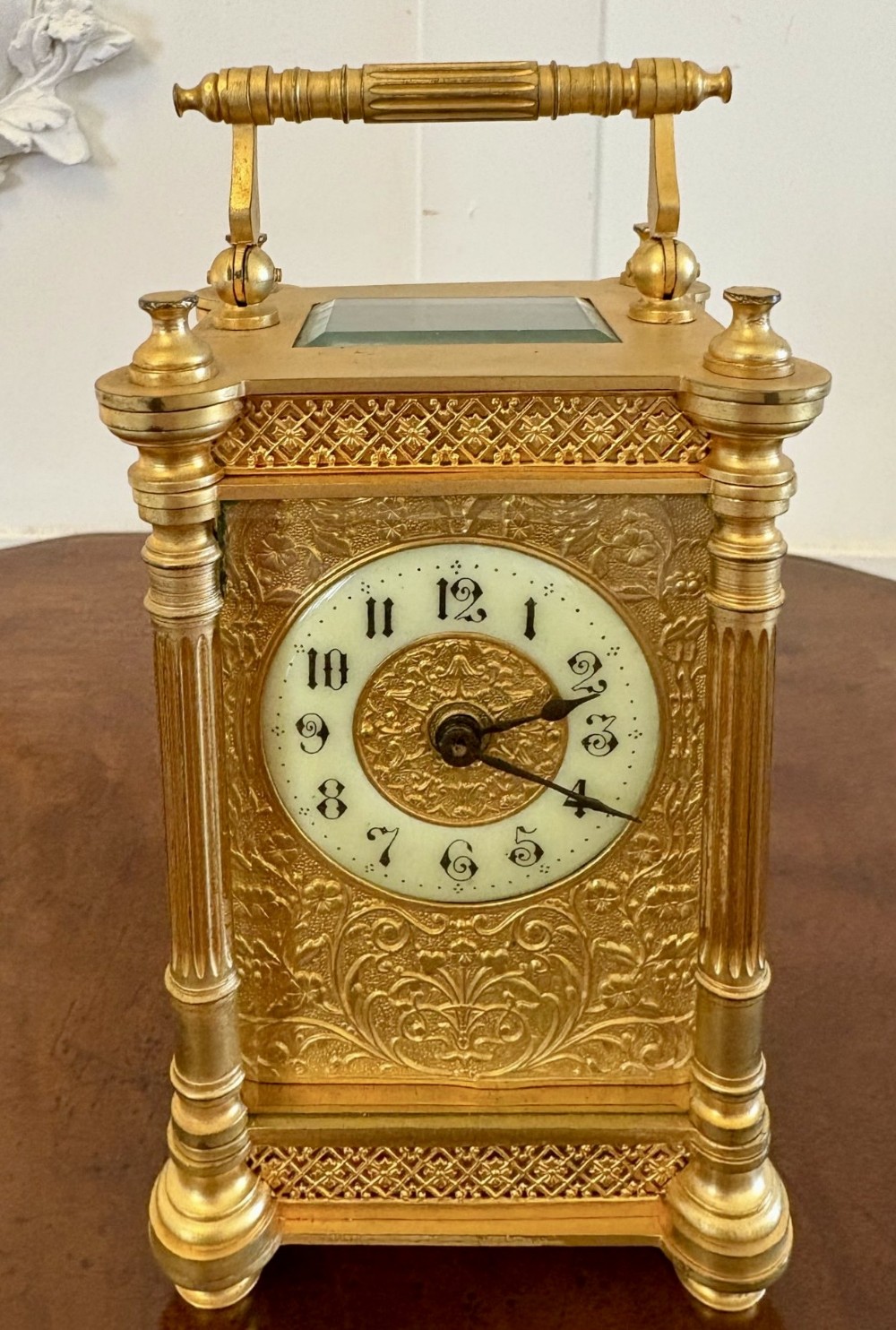 Outstanding Quality Antique Victorian Gilded French Carriage Clock