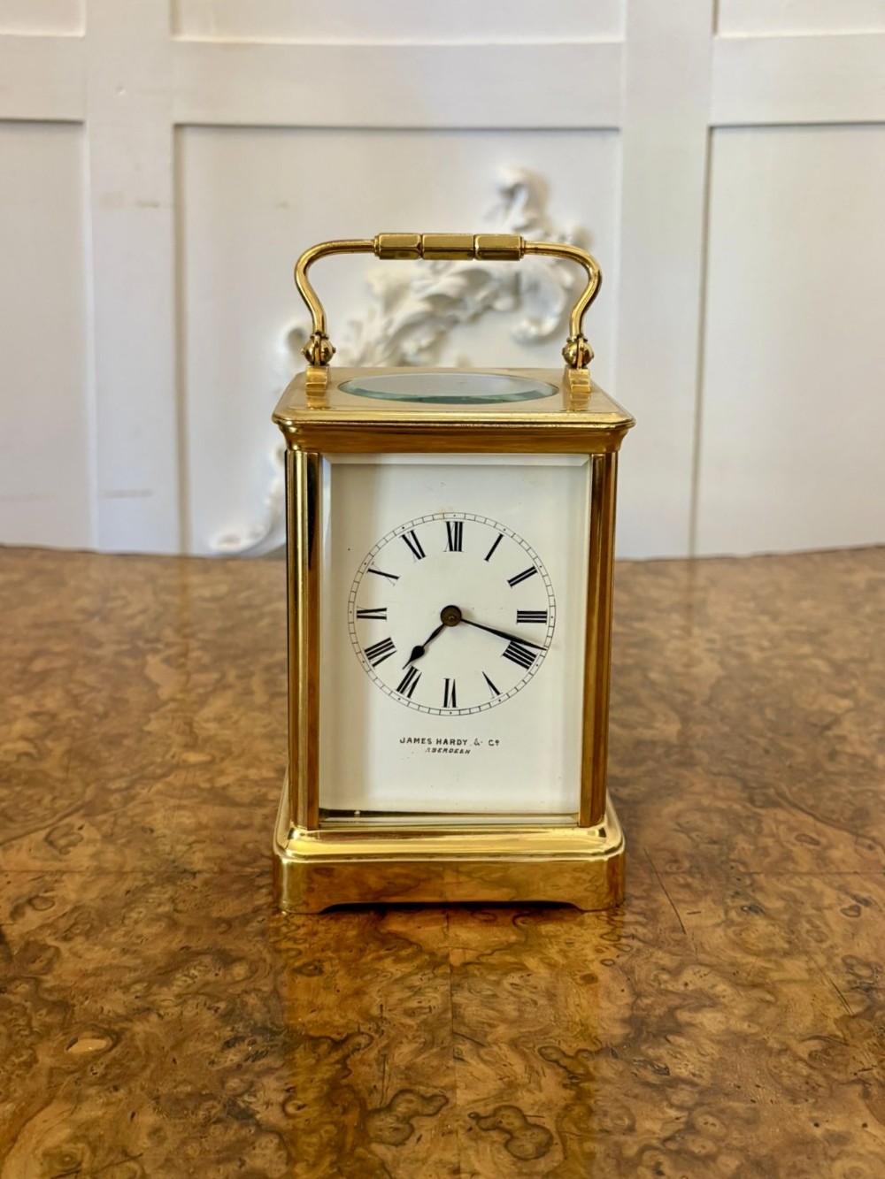 Large Antique Victorian Quality Brass Carriage Clock 