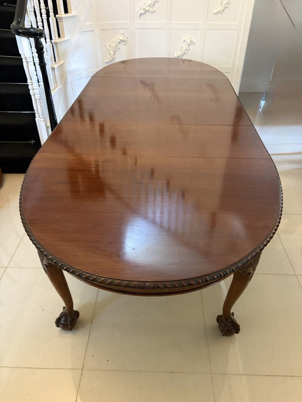 Outstanding Quality Antique Victorian Carved Mahogany 14 Seater Extending Dining Table