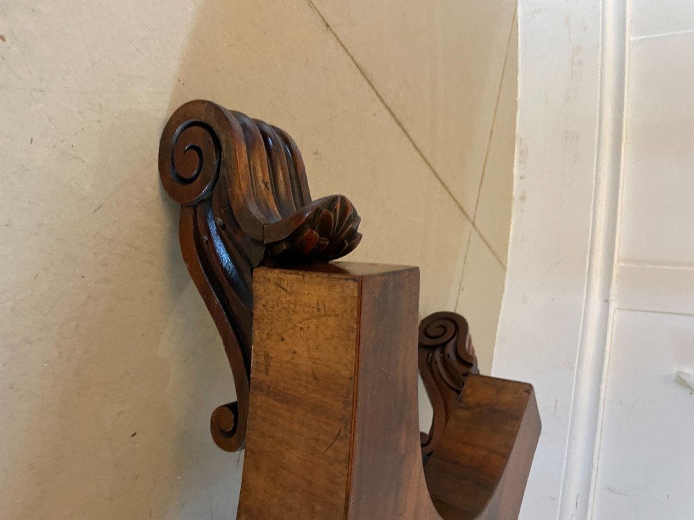 Antique Victorian Quality Carved Rosewood Card/Console Table  View VI