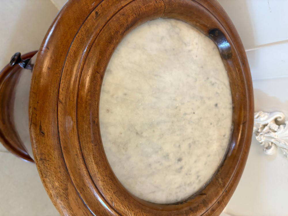 Antique Victorian Quality Round Figured Mahogany Pedestal Cupboard  View VI