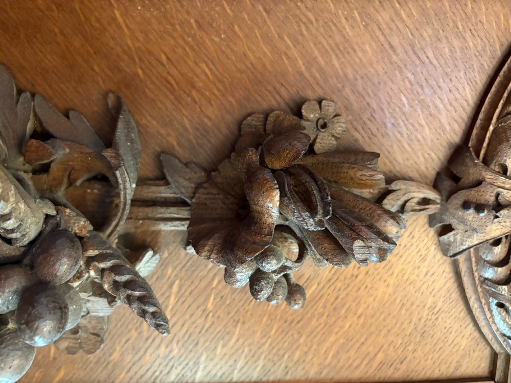 Monumental Antique Victorian Exhibition Quality Carved Oak Sideboard By Maple and Co. View II