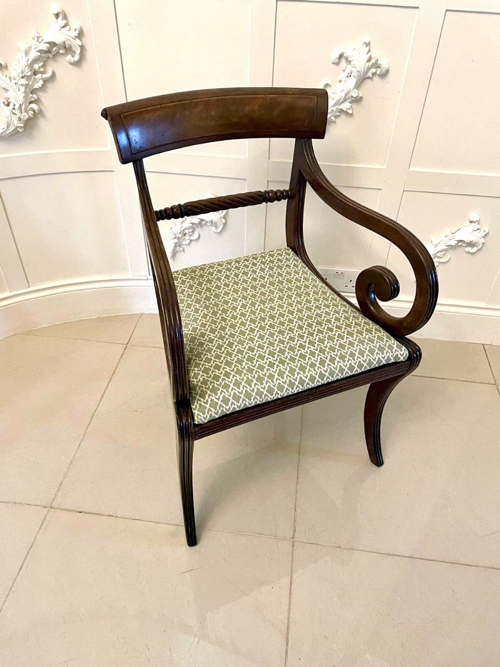 Quality Antique Regency Mahogany Desk Chair