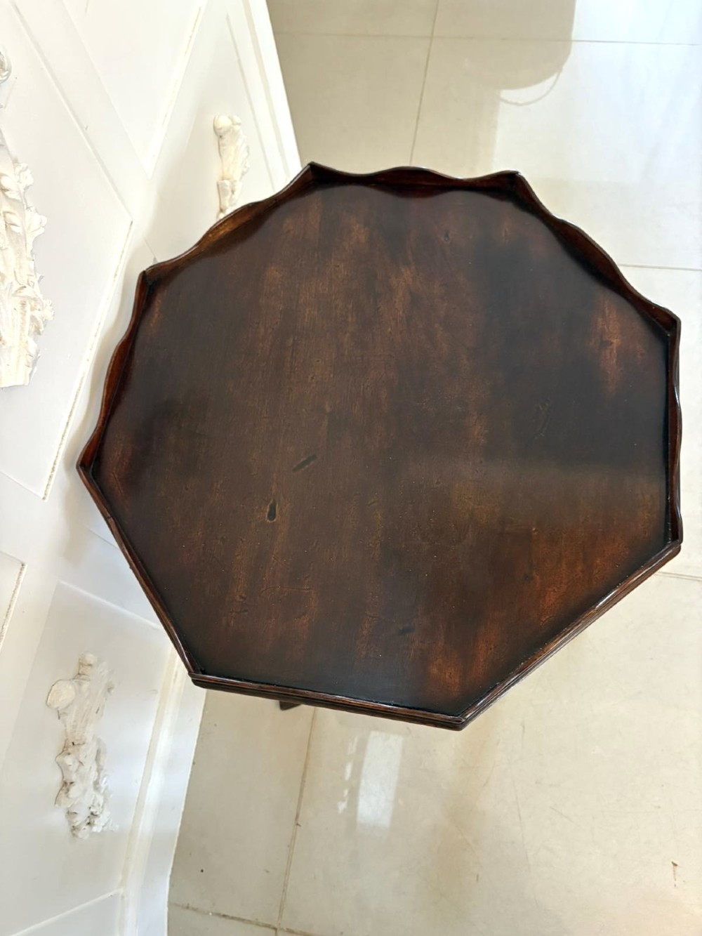 Antique George III Quality Mahogany Lamp/Coffee Table View IV
