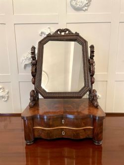 FINE QUALITY ANTIQUE VICTORIAN MAHOGANY DRESSING MIRROR