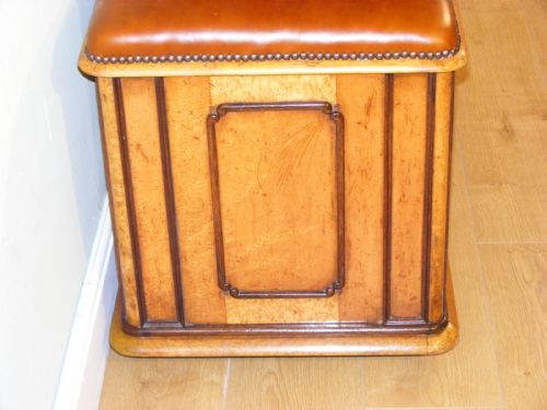 A 19TH CENTURY BIRCH OTTOMAN BLANKET BOX - ADDITIONAL PHOTO 8