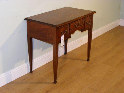 A 19TH CENTURY MAHOGANY AND INLAID LOWBOY - ADDITIONAL PHOTO 1