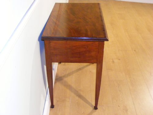 A 19TH CENTURY MAHOGANY AND INLAID LOWBOY - ADDITIONAL PHOTO 3