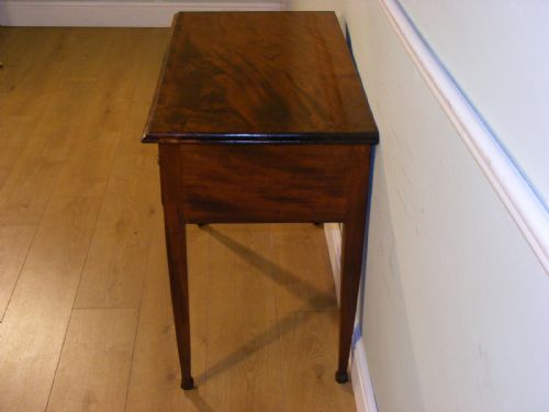 A 19TH CENTURY MAHOGANY AND INLAID LOWBOY - ADDITIONAL PHOTO 4