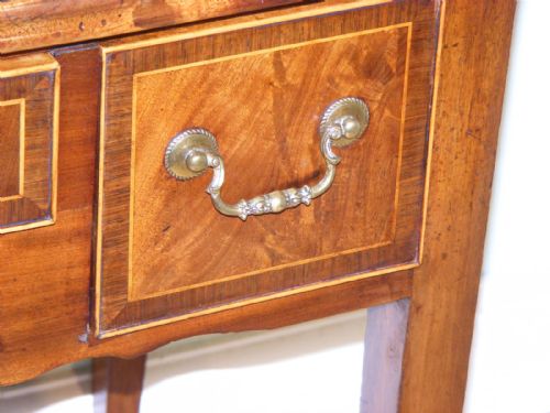A 19TH CENTURY MAHOGANY AND INLAID LOWBOY - ADDITIONAL PHOTO 5