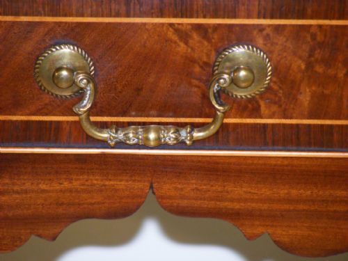 A 19TH CENTURY MAHOGANY AND INLAID LOWBOY - ADDITIONAL PHOTO 7
