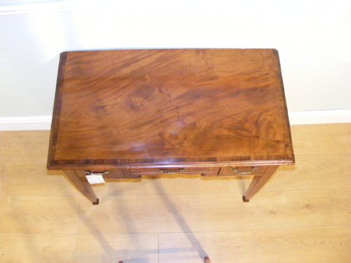 A 19TH CENTURY MAHOGANY AND INLAID LOWBOY - ADDITIONAL PHOTO 10