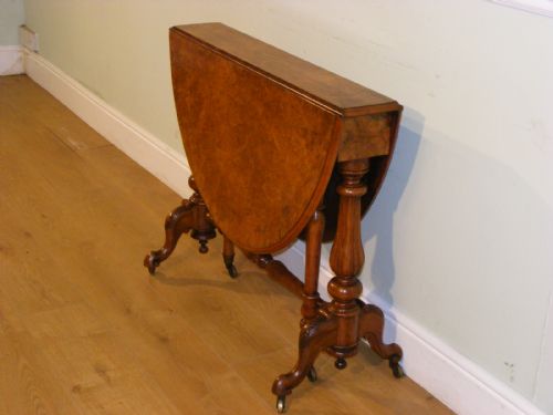 A VICTORIAN BURR WALNUT SUTHERLAND TABLE - ADDITIONAL PHOTO 3