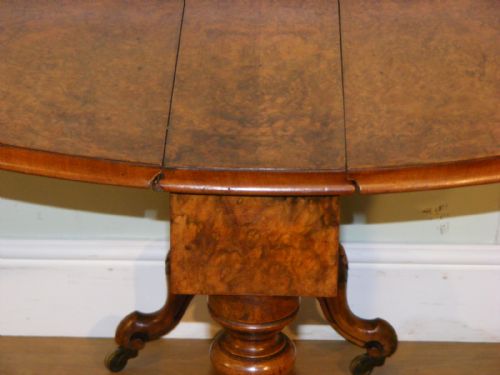 A VICTORIAN BURR WALNUT SUTHERLAND TABLE - ADDITIONAL PHOTO 8