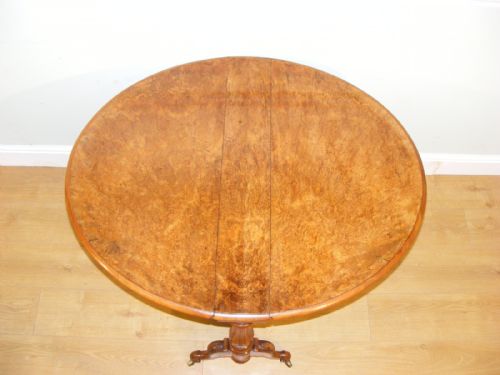 A VICTORIAN BURR WALNUT SUTHERLAND TABLE - ADDITIONAL PHOTO 9