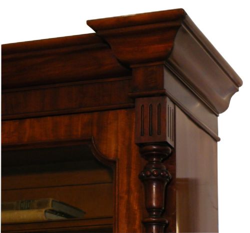 A 19TH CENTURY MAHOGANY LIBRARY BOOKCASE - ADDITIONAL PHOTO 10