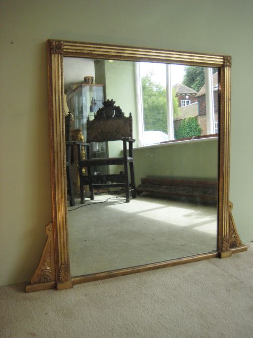 gilt overmantel - CATEGORY: ANTIQUE MIRRORS - DATED 1880